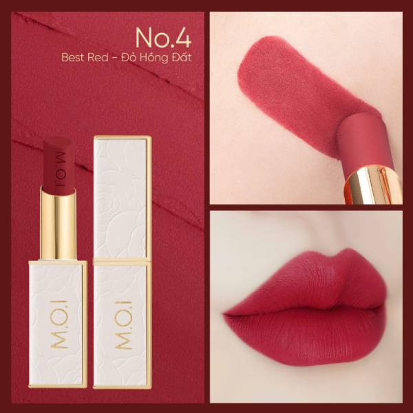 Son Thỏi Love Holiday Best Red 2.7g - M.O.I No.04 - Đỏ Hồng Đất 