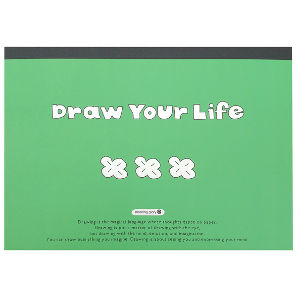 Sổ Vẽ Phác Họa Tearable Ver.2 - Morning Glory 23907-20362 - Màu Xanh Lá
