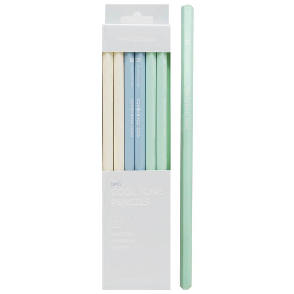 Hộp 12 Bút Chì Gỗ B Cool Tone - Morning Glory 33313-20589