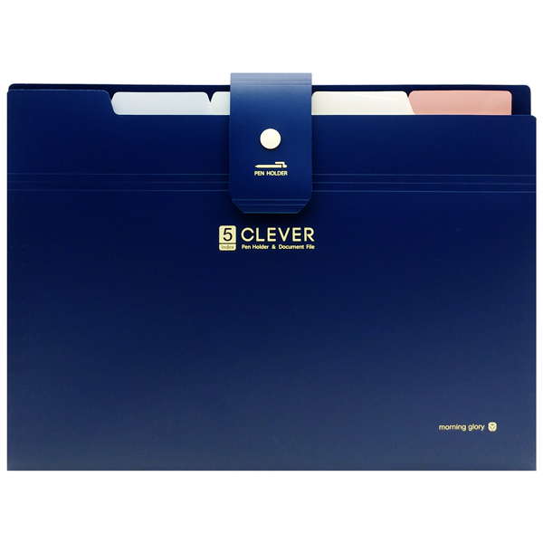 Bìa 5 Ngăn Clever Simple (Xanh Navy) - Morning Glory - 79273