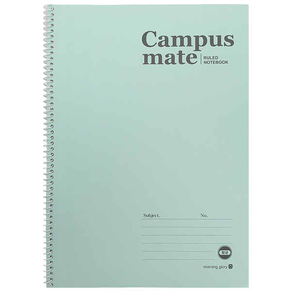 Sổ Lò Xo Campus Mate Ver.3 - Kẻ Ngang - Giấy Kháng Khuẩn - Morning Glory 10250-89016 - Màu Xanh Mint