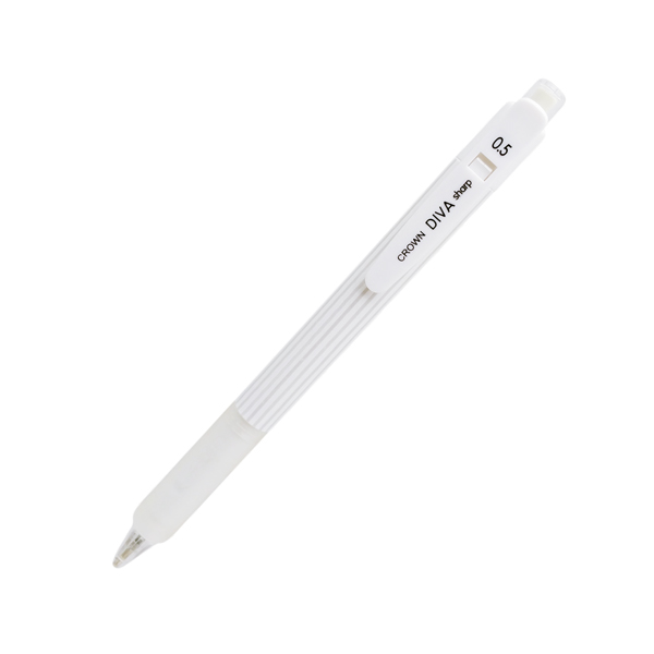 [Phiên chợ sách cũ] Bút Chì Bấm Diva 0.5mm - Crown - Màu Trắng