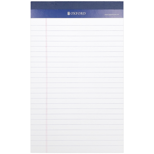 Sổ Legal Pad A5 40 Trang - Oxford A12 - Màu  Trắng