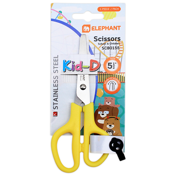 Kéo Học Sinh Elephant SCB0155 5 1/2Inch - Màu Vàng