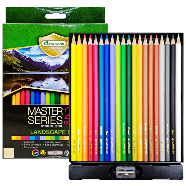 Hộp 20 Bút Chì Màu Master Series Màu Phong Cảnh - Masterart