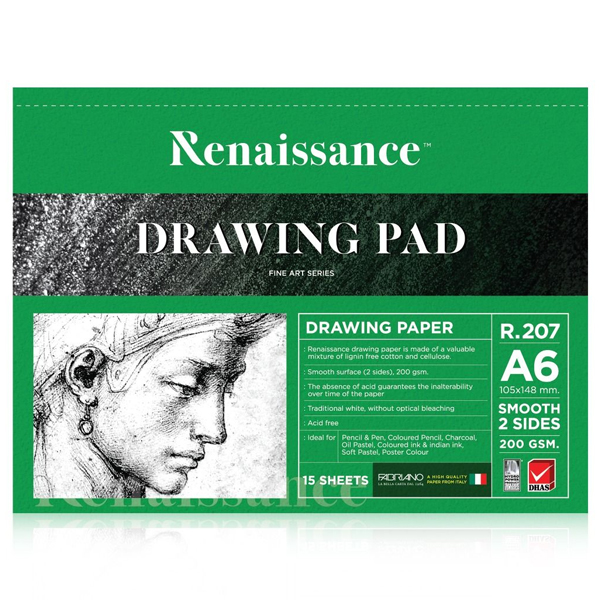 Tập Vẽ A6 - Renaissance R-207 (15 Tờ)