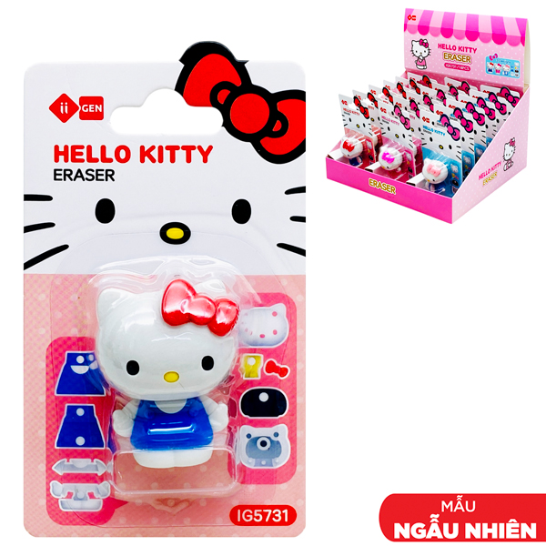 Gôm Tẩy 3D Hello Kitty - iiGEN IG5731 (Mẫu Màu Giao Ngẫu Nhiên)