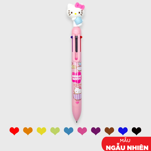 Bút Bi 6 Ngòi 6 Màu Hello Kitty - iiGEN IG5740
