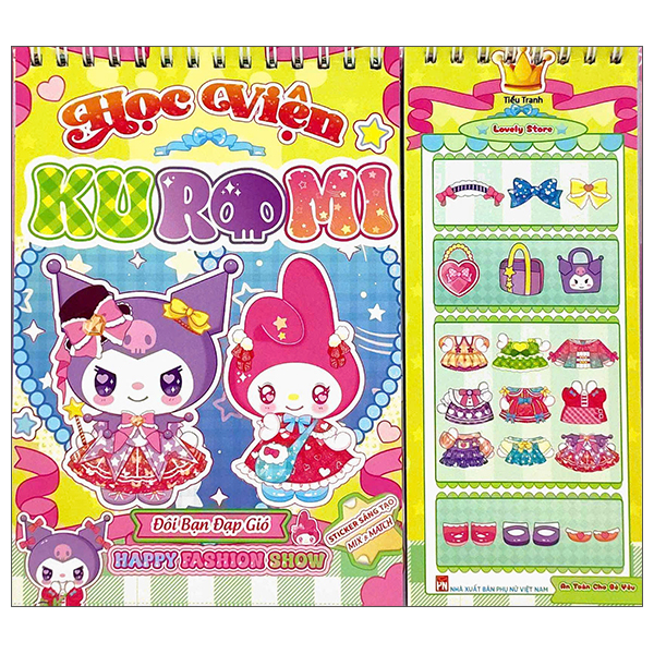 Sách Học Viện Kuromi - Đôi Bạn Đạp Gió - Happy Fashion Show - Tiểu Tranh