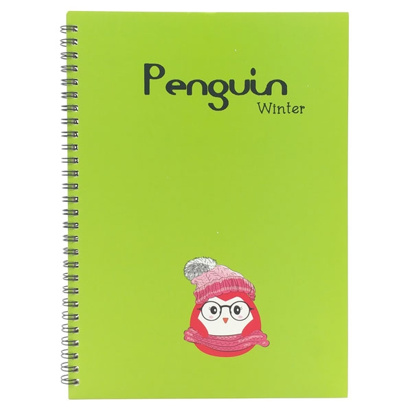 Sổ Lò Xo Penguin (18x25cm) - Mẫu 4 - Màu Xanh Lá
