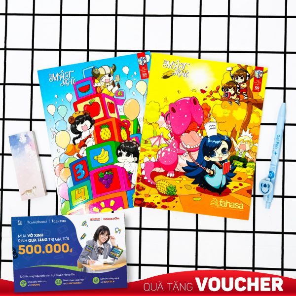 Combo 5 Tập Học Sinh 4 Ô Ly 96 Trang ĐL 100g/m2 - FAHASA - Lớp Học Mật Ngữ (Mẫu Màu Giao Ngẫu Nhiên)