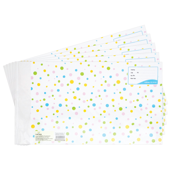 Giấy Bao Tập 2 Trong 1 Bìa Kiếng Dots 205 x 160 mm - The Sun 04 (5 Tờ/Xấp)