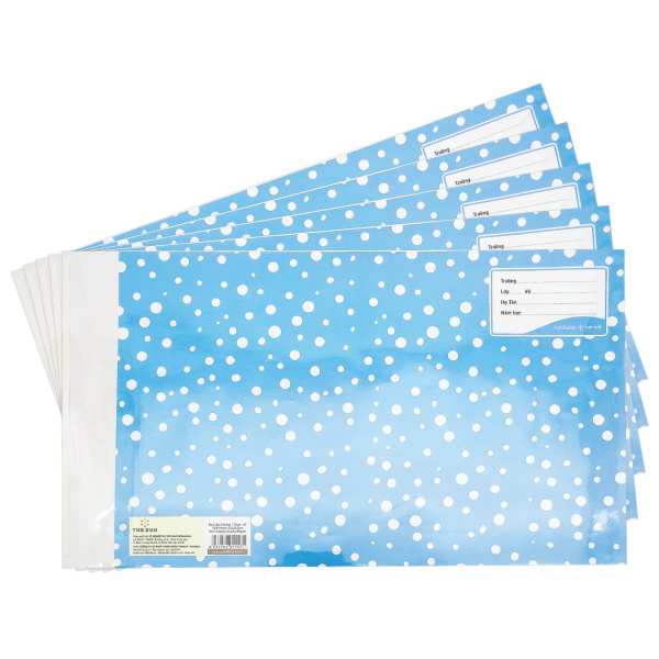 Giấy Bao Tập 2 Trong 1 Bìa Kiếng Dots 205 x 160 mm - The Sun 05 (5 Tờ/Xấp)