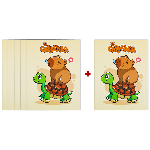 [MUA 5 TẶNG 1] Tập Học Sinh The Chill Capybara - 4 Ô Ly - 96 Trang 120gsm - The Sun - Mẫu 1