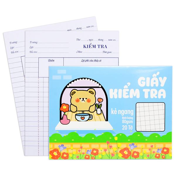 Hộp Giấy Kiểm Tra So Cute - Kẻ Ngang 80gsm - 15.5 x 20.5 cm - The Sun (20 Tờ)