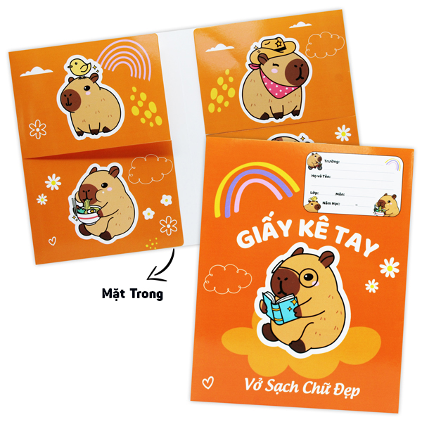 Giấy Kê Tay Tập Capybara - 16.5 x 21 cm - The Sun - Màu Cam