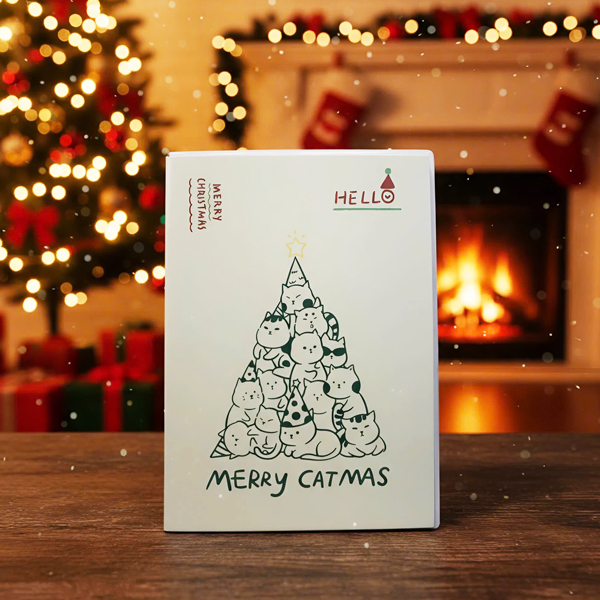 [Phiên chợ sách cũ] Sổ Note Christmas Cat-Dog - Kẻ Ngang - 144 Trang 100gsm - The Sun 04