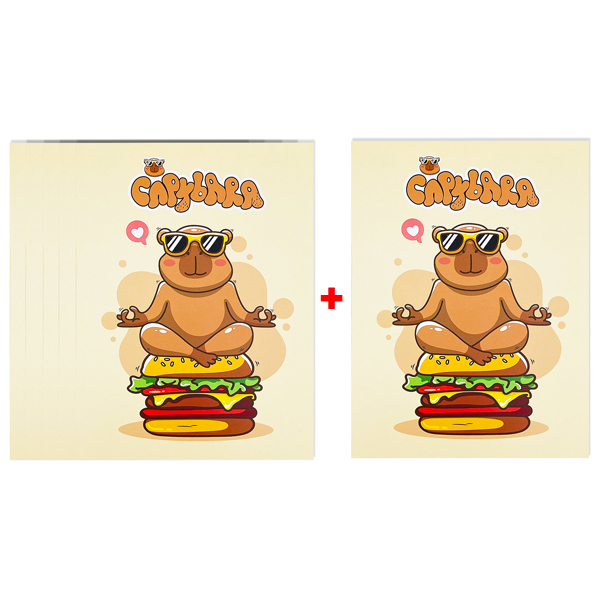 [MUA 5 TẶNG 1] Tập Học Sinh The Chill Capybara - 4 Ô Ly - 96 Trang 120gsm - The Sun - Mẫu 2