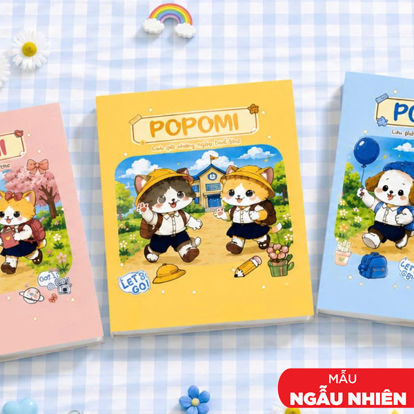 Tập Học Sinh Popomi - 4 Ô Ly Vuông - 96 Trang 100gsm - The Sun (Mẫu Bìa Giao Ngẫu Nhiên)