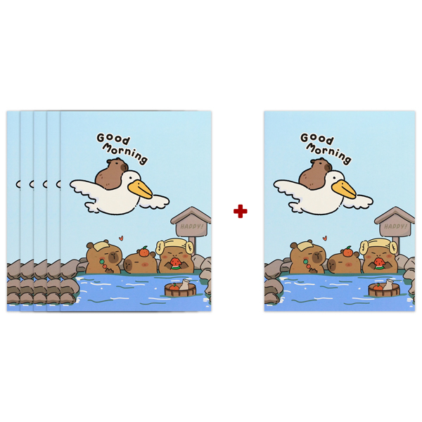[MUA 5 TẶNG 1] Tập Học Sinh Capybara - 4 Ô Ly - 200 Trang 80gsm - The Sun - Mẫu 1