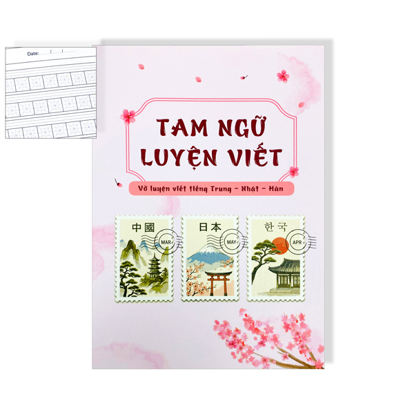 Vở Luyện Viết Tiếng Trung - Nhật - Hàn - 80 Trang 100gsm - The Sun 01