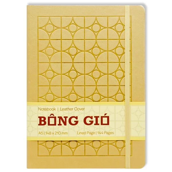 Sổ Da Bìa Cứng Bông Gió A5 - Kẻ Ngang - 144 Trang 100gsm - The Sun - Hạ Uy Di