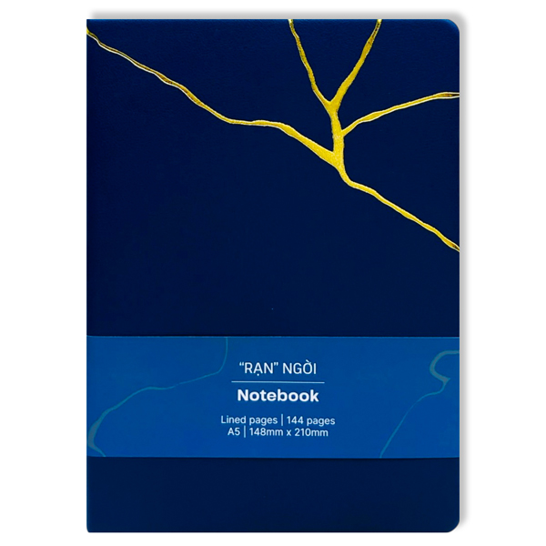Sổ Da Bìa Mềm "Rạn" Ngời A5 - Kẻ Ngang - 144 Trang 100gsm - The Sun - Đại Dương