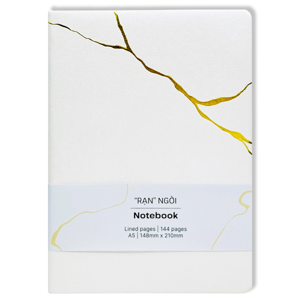 Sổ Da Bìa Mềm "Rạn" Ngời A5 - Kẻ Ngang - 144 Trang 100gsm - The Sun - Mây Mù