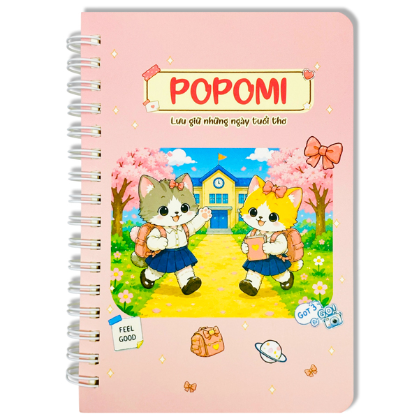 Sổ Lò Xo Teen Popomi A6 - The Sun 02