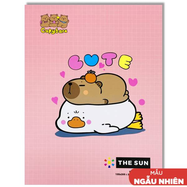Tập Học Sinh Capybara - 4 Ô Ly Vuông - 96 Trang 80gsm - The Sun (Mẫu Màu Giao Ngẫu Nhiên)