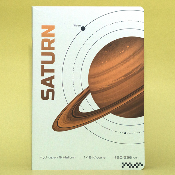 Tập Sinh Viên Outer Space - 4 Ô Ly Ngang - 200 Trang 80gsm - The Sun - Saturn