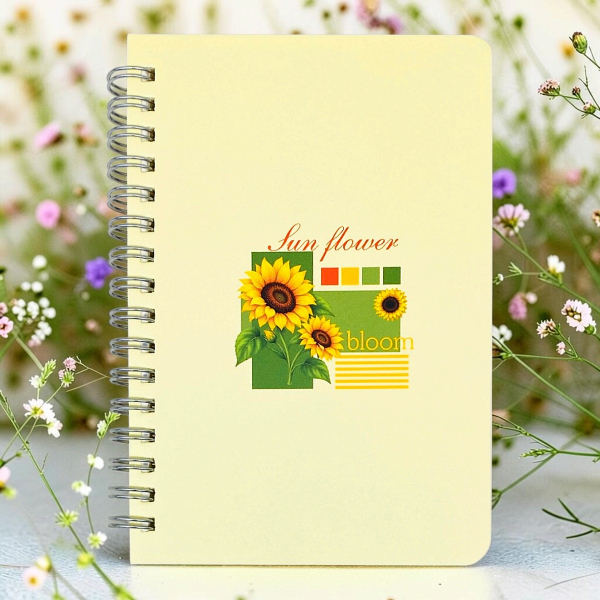 Sổ Lò Xo 4 Flowers Collection A6 - Kẻ Ngang - 200 Trang 70gsm - The Sun 01 - Hoa Hướng Dương