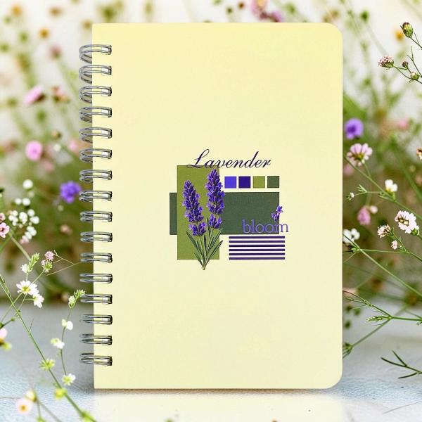 Sổ Lò Xo 4 Flowers Collection A6 - Kẻ Ngang - 200 Trang 70gsm - The Sun 03 - Hoa Oải Hương