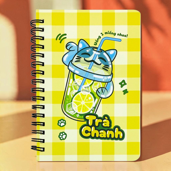 Sổ Lò Xo Tea Bread 1 A6 - Kẻ Ngang - 200 Trang 70gsm - The Sun - Trà Chanh