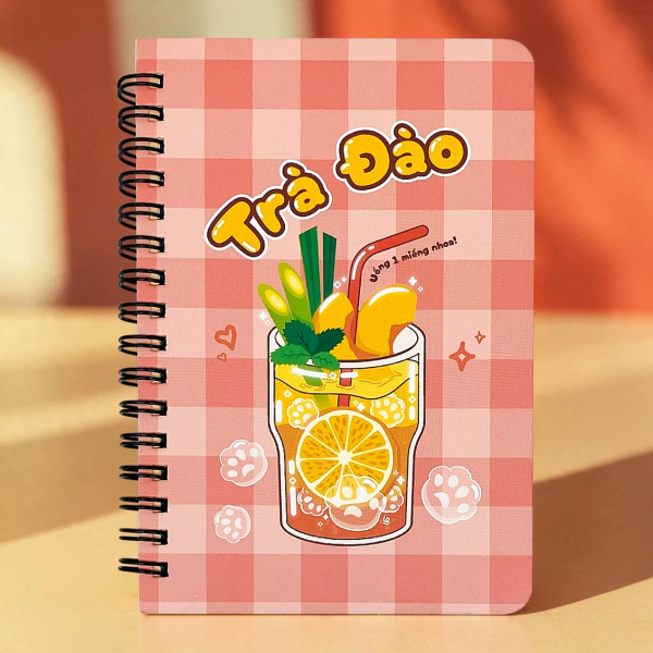 Sổ Lò Xo Tea Bread 1 A6 - Kẻ Ngang - 200 Trang 70gsm - The Sun - Trà Đào