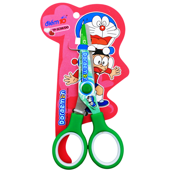 Kéo Học Sinh Doraemon Điểm 10 Thiên Long SC-09/DO - Màu Xanh Lá