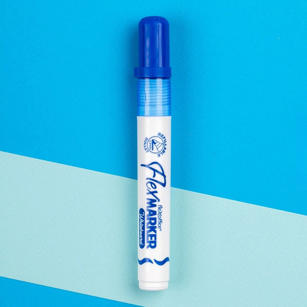 Bút Lông Bảng - Flexoffice FO-WB02 - Mực Xanh (Mẫu Bao Bì Giao Ngẫu Nhiên)