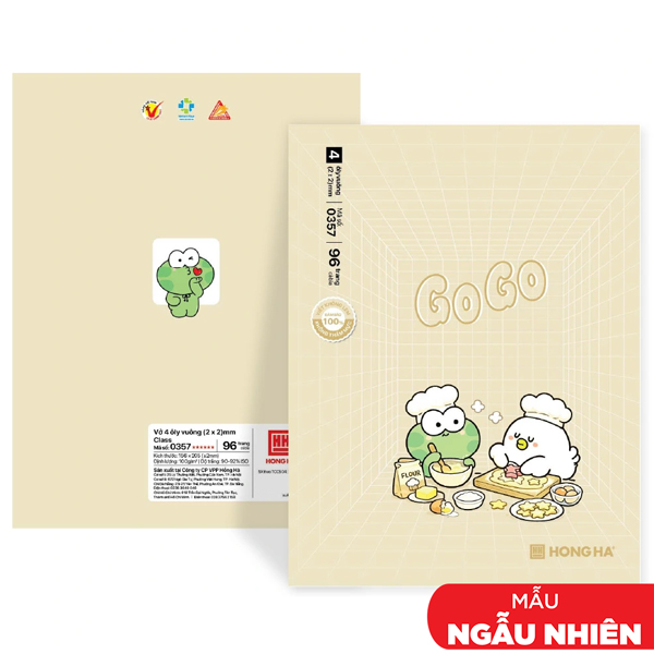 Tập Học Sinh Class Go Chill - 4 Ô Ly - 96 Trang 100gsm - Hồng Hà 0357 (Mẫu Bìa Giao Ngẫu Nhiên)