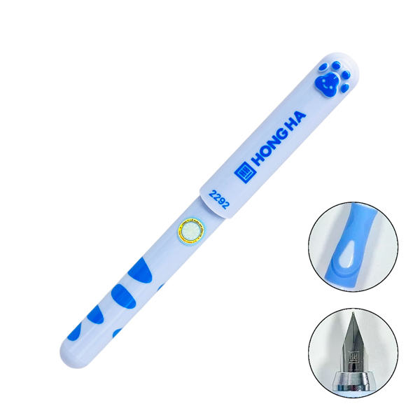 Bút Máy Luyện Chữ Nét Trơn Meow 0.5 mm - Hồng Hà 2292 - Màu Xanh Dương