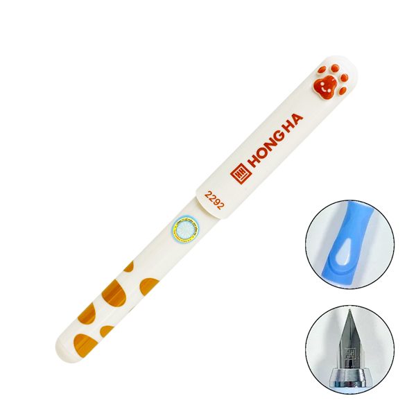 Bút Máy Luyện Chữ Nét Trơn Meow 0.5 mm - Hồng Hà 2292 - Màu Kem