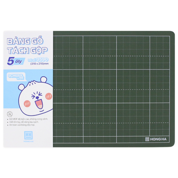 Bảng Gỗ Tách Gộp 5 Ô Ly - 31 x 21 cm - Hồng Hà 3590