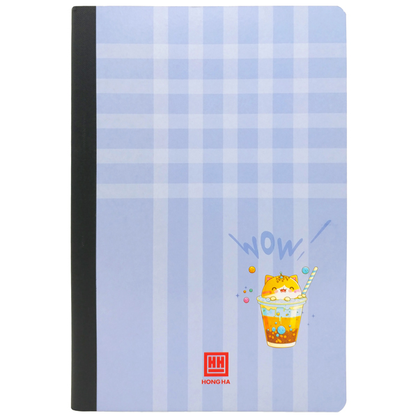 Sổ Bìa Bồi Wow A4 - Kẻ Caro - 300 Trang 58gsm - Hồng Hà 4653 - Màu Tím