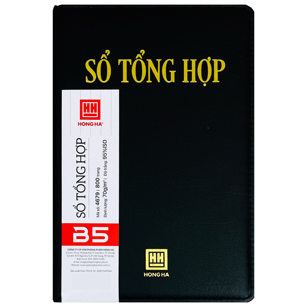Sổ Tổng Hợp B5 - Kẻ Ngang - 800 Trang 70gsm - Hồng Hà 4679