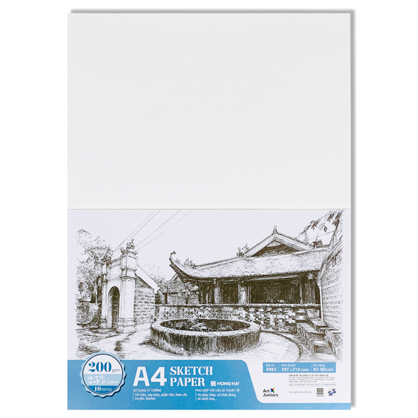 Giấy Vẽ Art Studio A4 200gsm - Hồng Hà 4983 (10 Tờ)