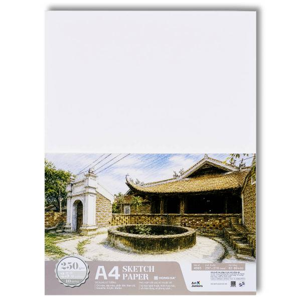 Giấy Vẽ Art Studio A4 - 250gsm - Hồng Hà 4985 (10 Tờ)
