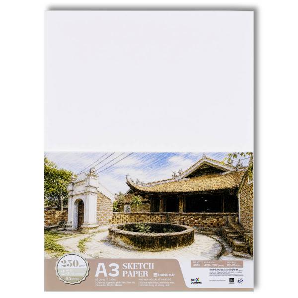 Giấy Vẽ Art Studio A3 - 250gsm - Hồng Hà 4986 (5 Tờ)