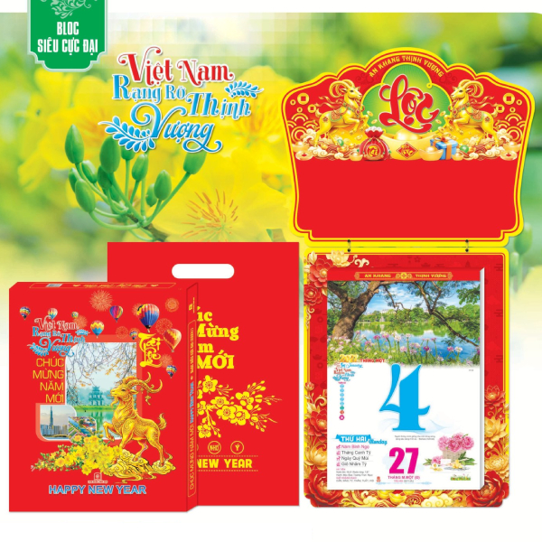 Lịch Bloc Siêu Cực Đại - Việt Nam Thịnh Vượng - 29 x 41 cm - Sách Thời Đại NST01