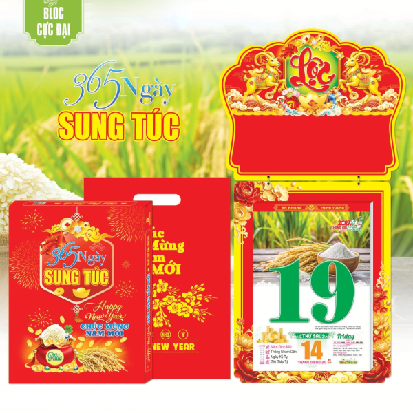 Lịch Bloc Cực Đại - 365 Ngày Sung Túc - 25 x 35 cm - Sách Thời Đại NST04