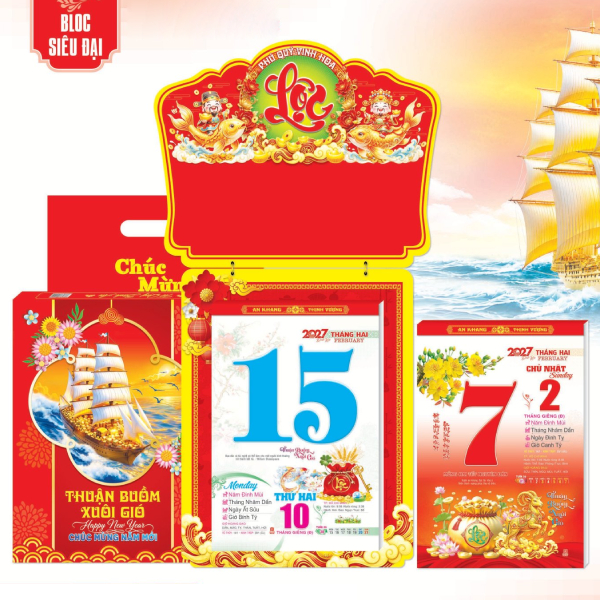 Lịch Bloc Siêu Đại - Thuận Buồn Xuôi Gió - 20 x 30 cm - Sách Thời Đại NST05