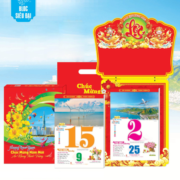 Lịch Bloc Siêu Đại - Việt Nam Kỹ Nguyên Vươn Mình - 20 x 30 cm - Sách Thời Đại NST06